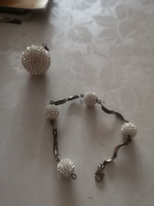 Swarovski bransoletka i zawieszka