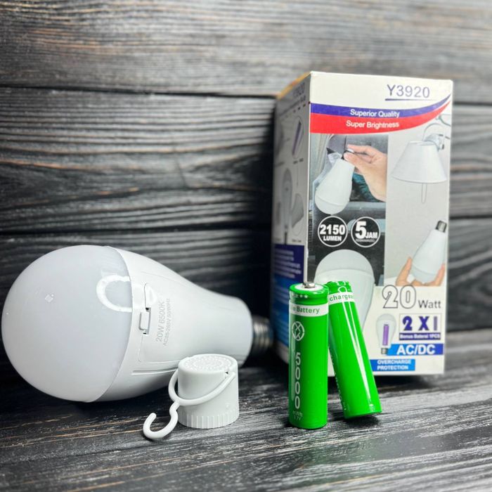 ‼️Аварійна‼️ Акумуляторна лампочка 15/20/30W. Працює без світла!