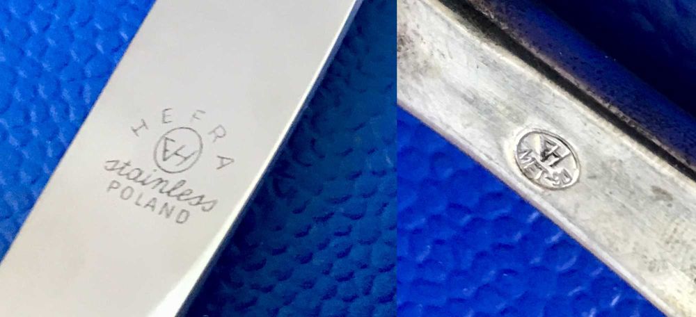 Komplet sztućców Jubiler Hefra Met 90 + widelczyki, w. angielski. Stan