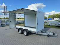 Brenderup Cargo CD300TB 300x155x185 cm 2000 kg drzwi + klapa  przyczepa handlowa kontener dwie osie