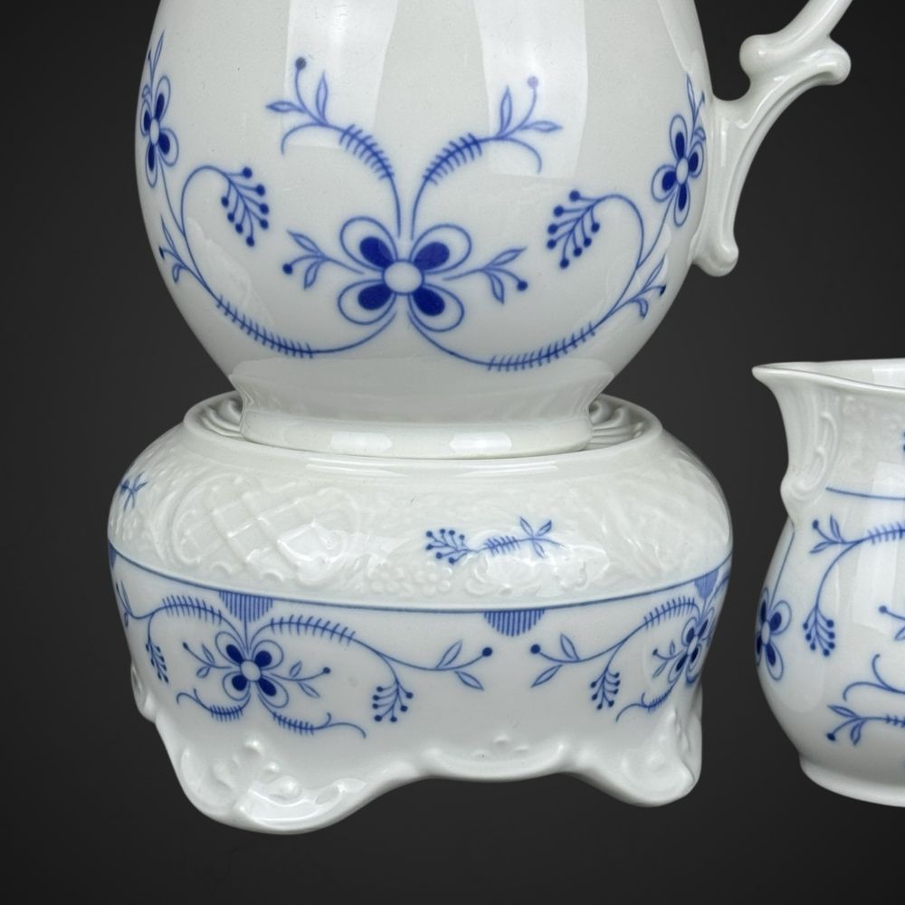 Serwis kawowy wzór słomkowy Echt Cobalt Bavaria Schumann b5/05261