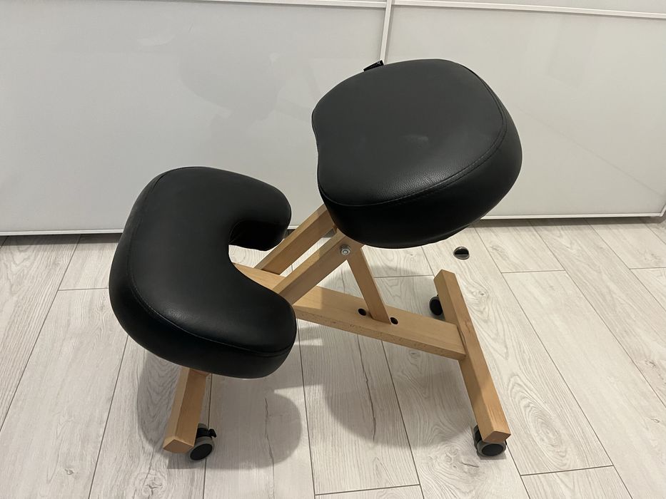 Klękosiad eko skóra, drewno