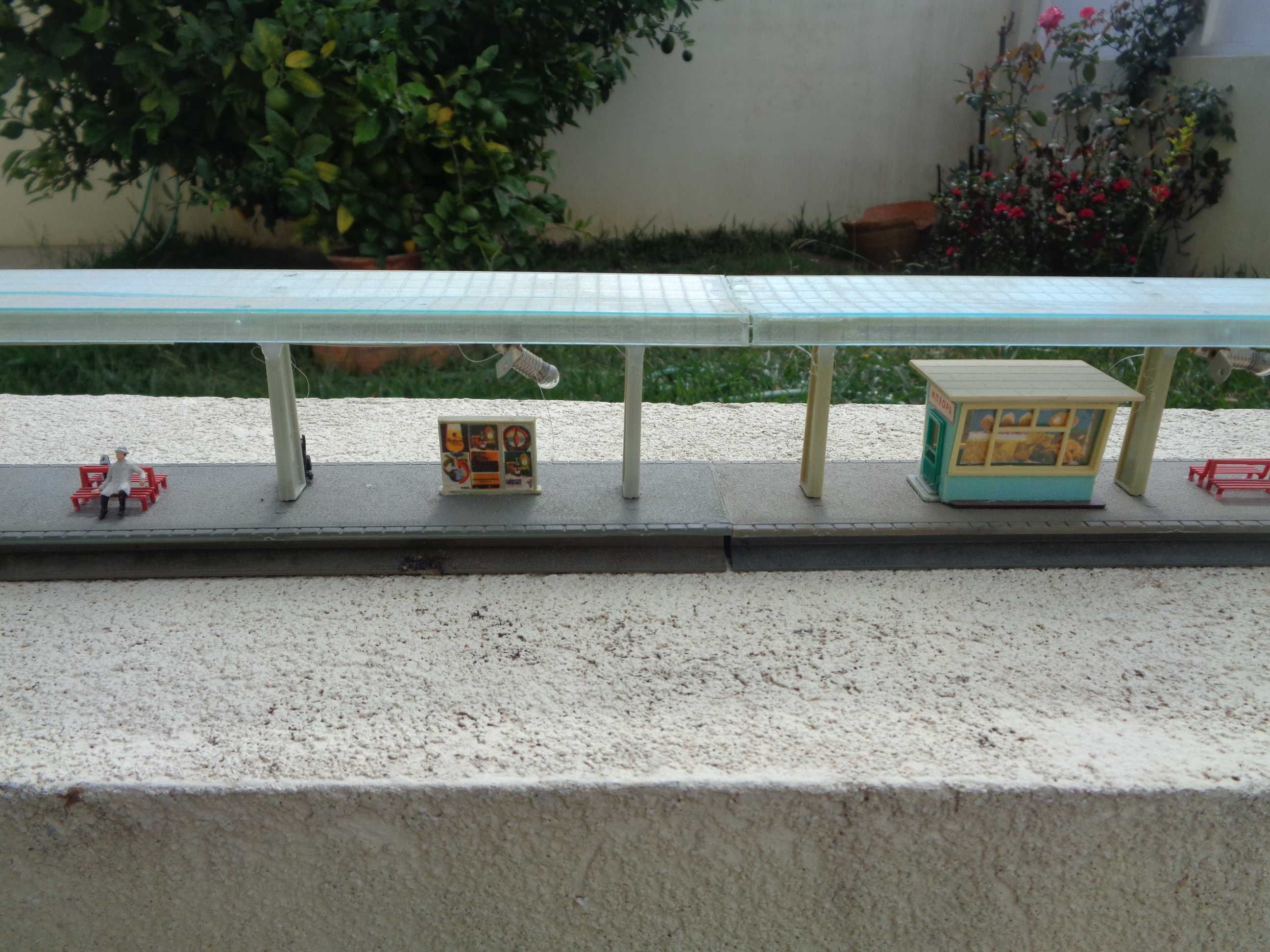 1:87 Plataforma de estação de comboio para passageiros