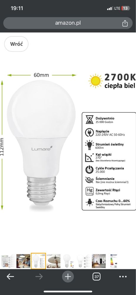 Żarówka LED lumare
