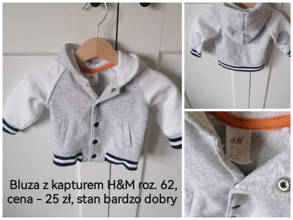 Bluza bomberka z kapturem firmy H&M r.62