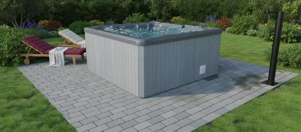 Jacuzzi całoroczne 6 os basen balia masaż pokrywa LED sauna transport