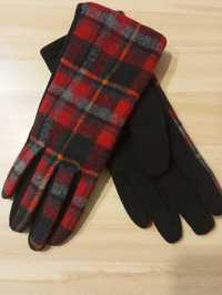 Rękawiczki damskie z ciepłej tkaniny rozm.S/M