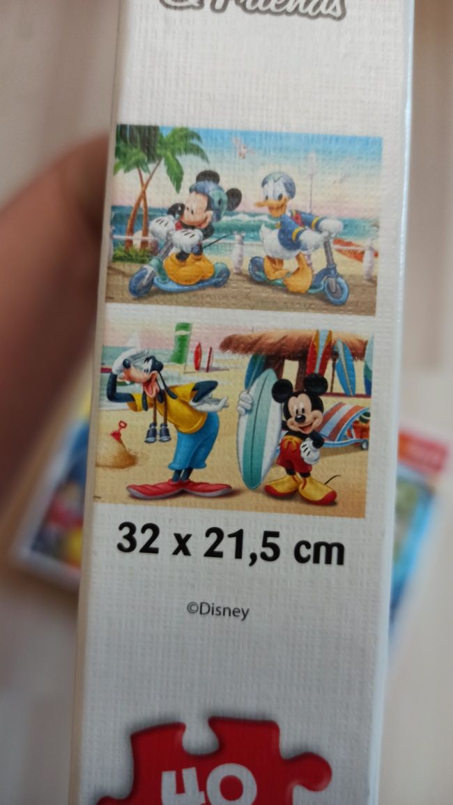 Trefl puzzle 2w1 4w1 Disney Mickey minnie Donald rajdowcy