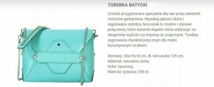 Nowa piękna torebka skórzana Batycki