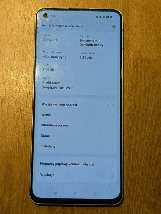 Oppo Reno6 5G 128 GB niebieski