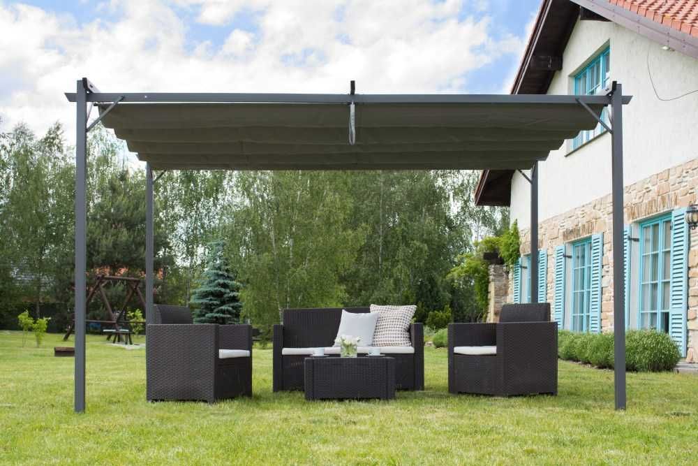 PERGOLA OGRODOWA TARASOWA La Palma 3x4m Duża, Stalowa, Pawilon, Altana