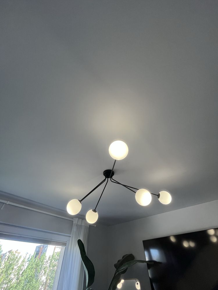 Żyrandol nowoczesny lampa wisząca kula czarny loft