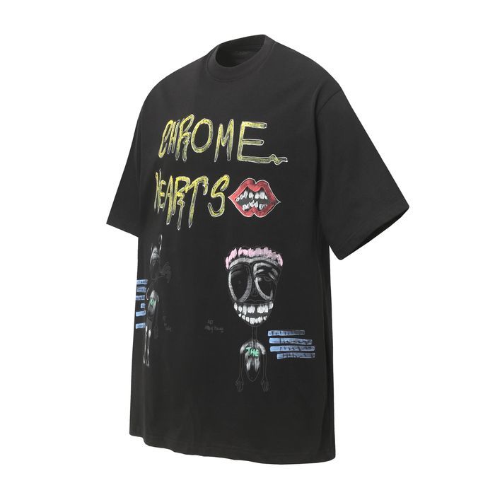 Футболка CHROME HEARTS унисекс оригинал мужская оверсайз черная белая
