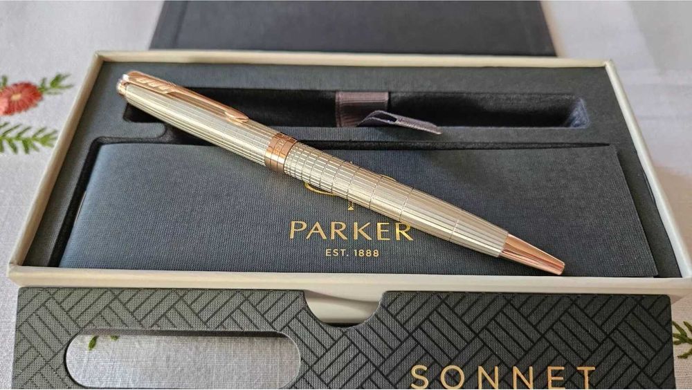 Długopis Parker Sonnet Premium Chiselled Silver Srebro 925 PGT NOWY !!