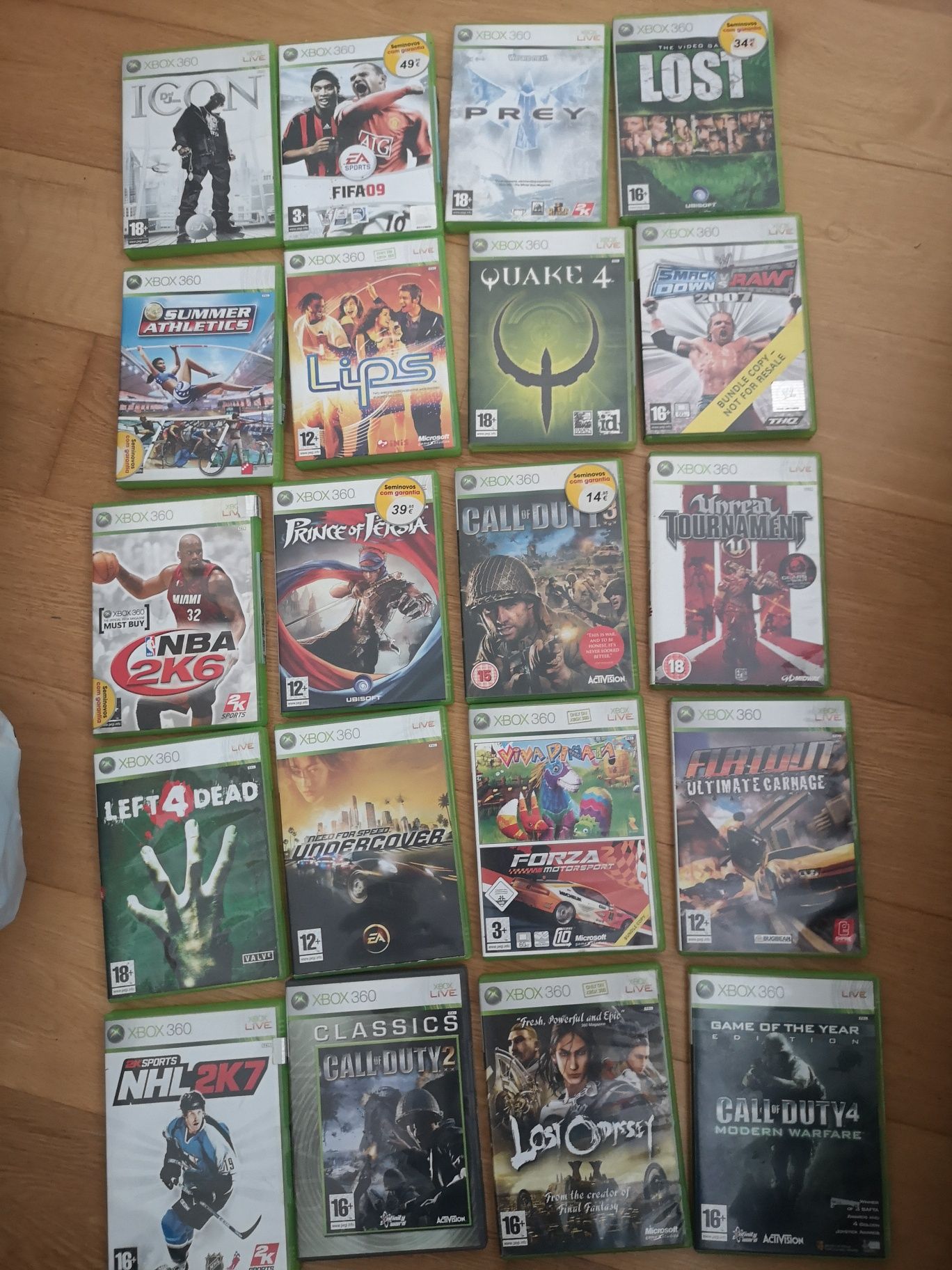 Jogos XBOX 360 a partir de 10 euros cada