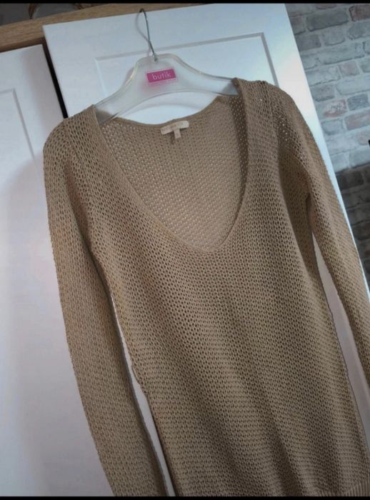 Ażurowy sweterek beżowy Knitwear S / 36