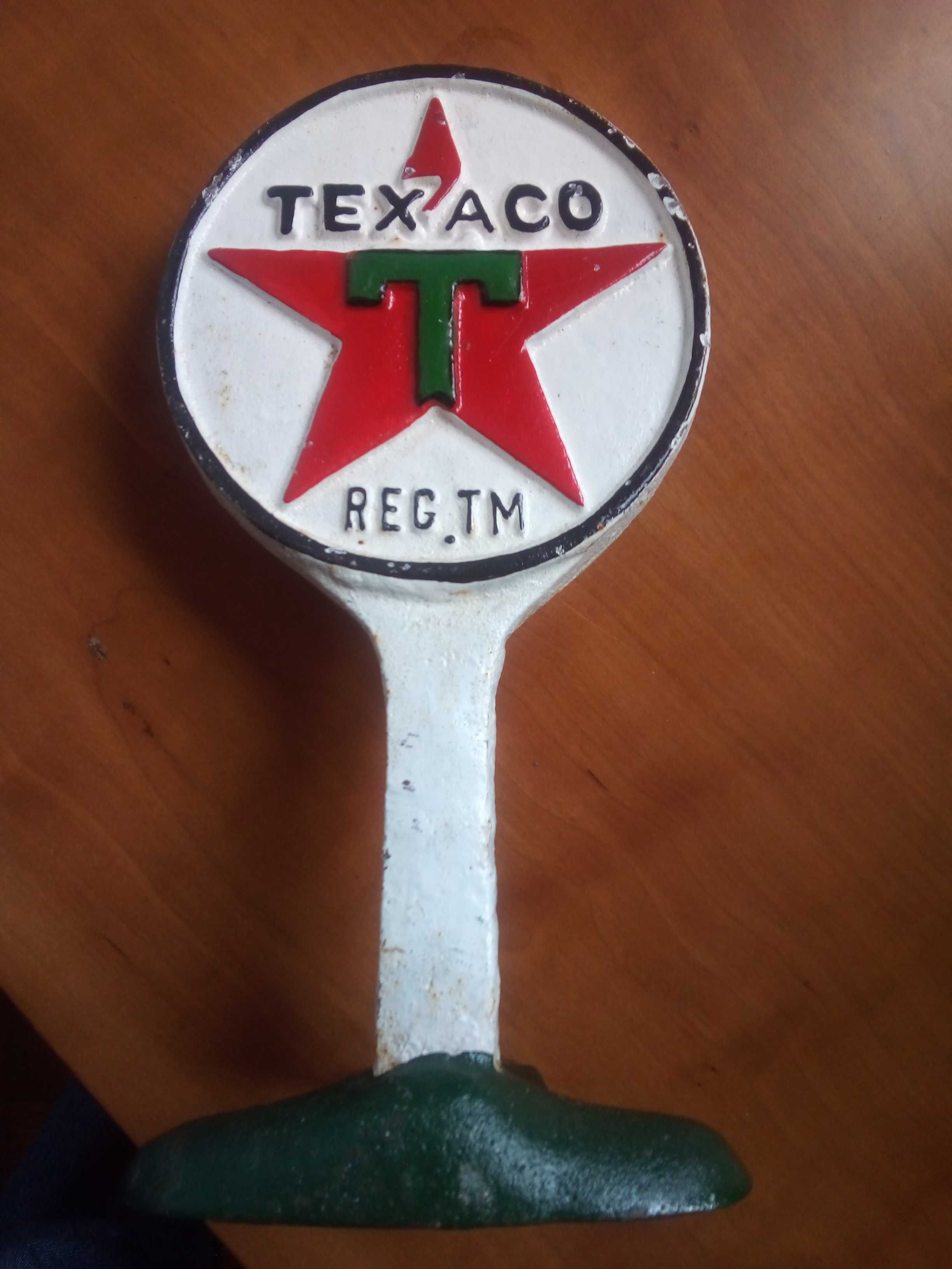 Placa rara vintage combustiveis Texaco. Automobilia..