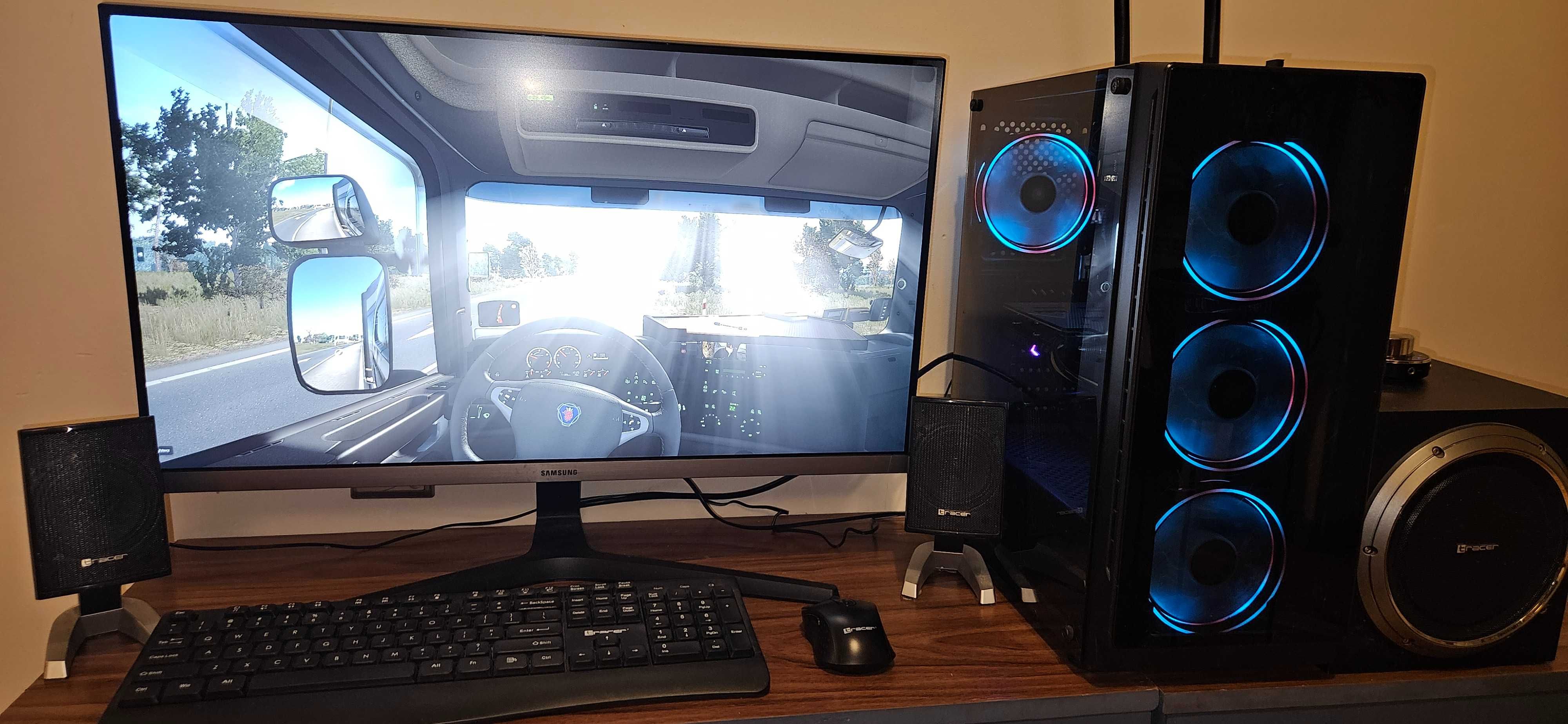 Zestaw komputerowy komputer stacjonarny monitor RTX 3060 Ryzen 7 5700G