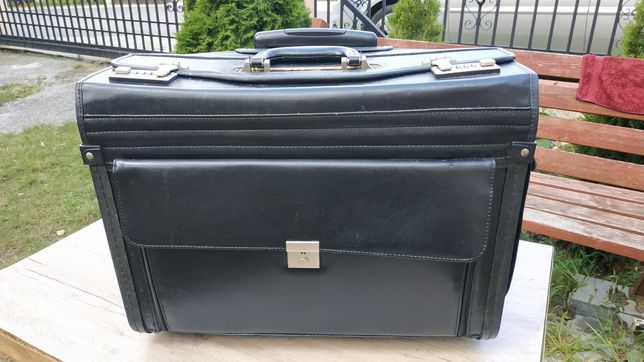 Skurzana torba podróżna na dokumenty , laptopa