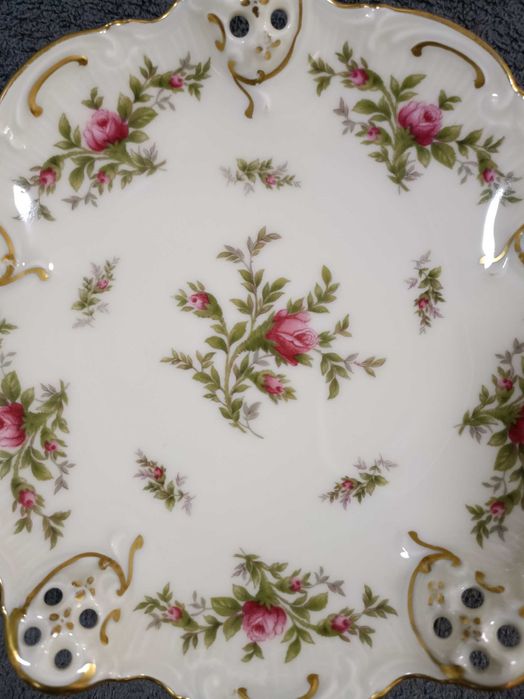 Rosenthal Moliere paterka na stópkach Moosrose śliczna witrynowa