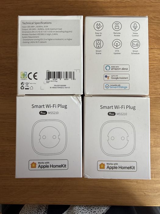 Meross MSS210 Smart Wi-Fi Plug Gniazdko 4 sztuki