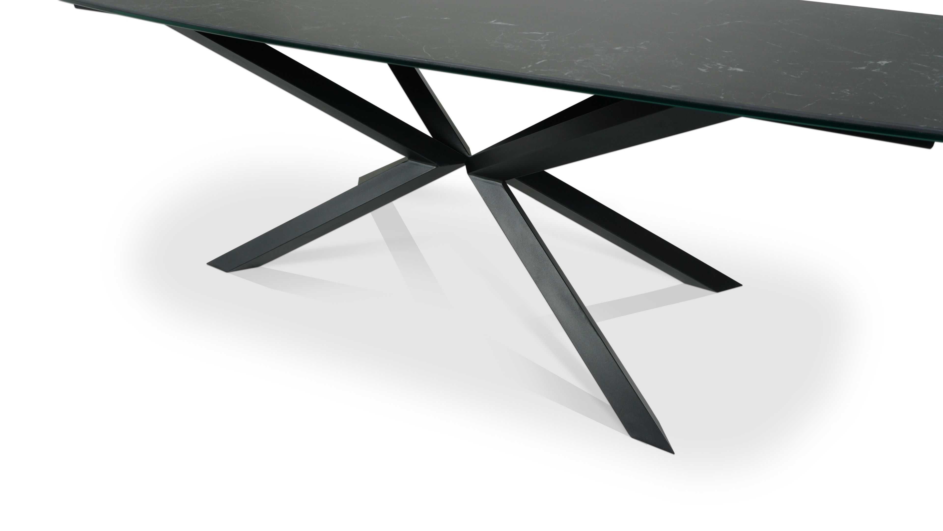 Stół ze spieku kwarcowego 200x100 Nero Greco mat