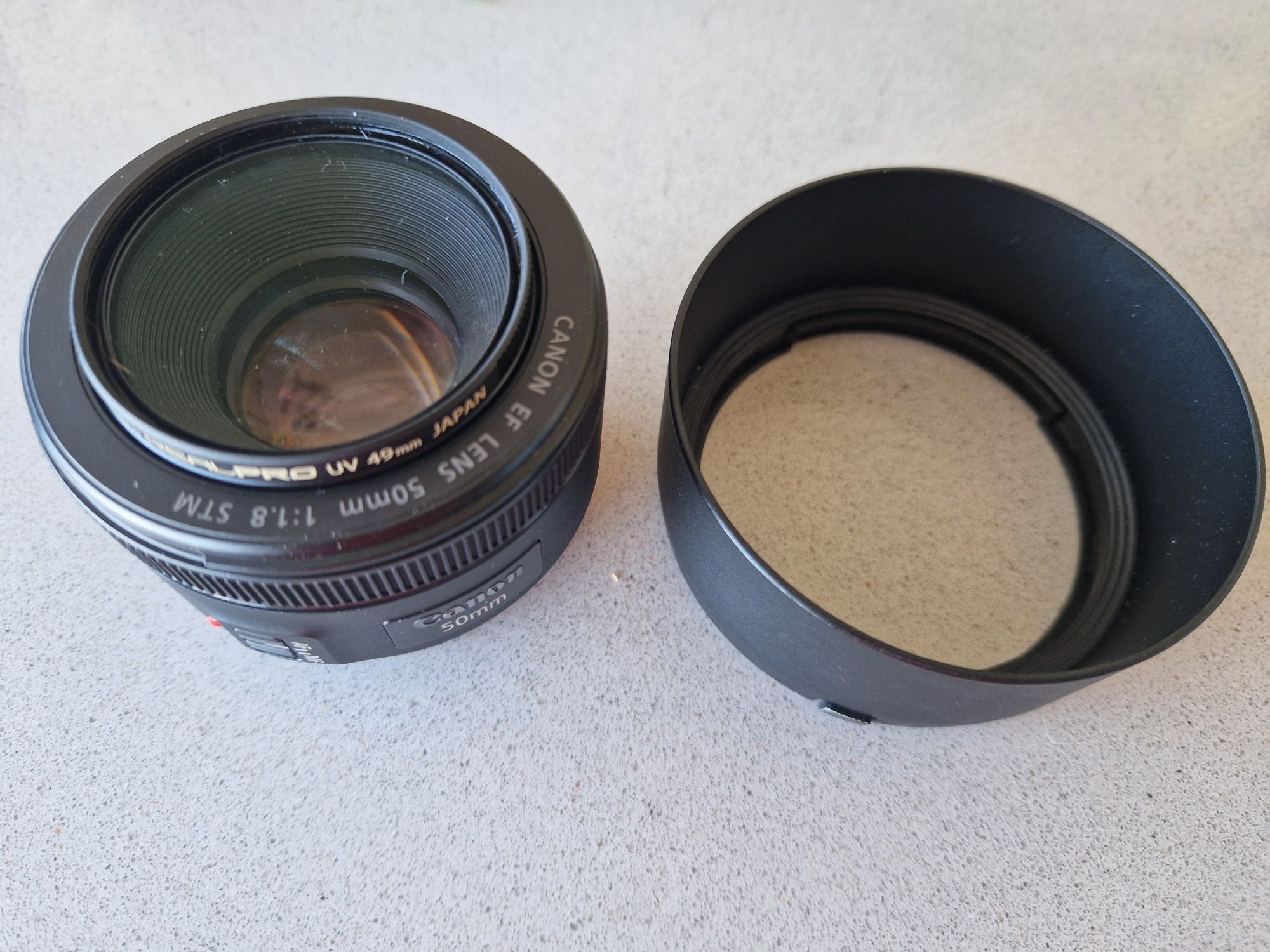 Canon EF 50mm f/1.8 STM filtro parasol