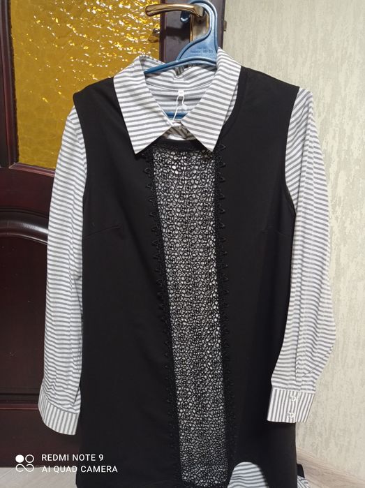 Комплект, платье, жилетка