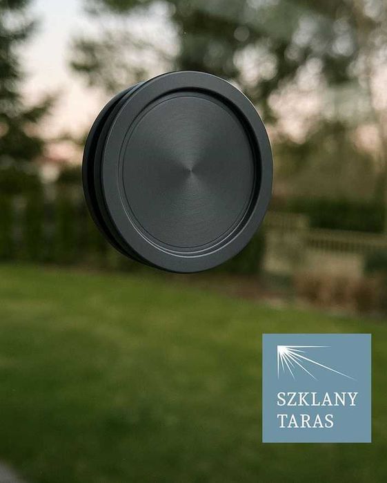 Uchwyt do drzwi szklanych przesuwnych stal nierdzewna ANTRACYT 2 szt.