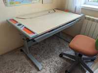 Детский стол, парта трансформер с изменяемой высотой и углом наклона