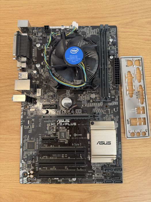 ASUS H110-PLUS + Intel i5-6500 + chłodzenie Intel – sprawny zestaw