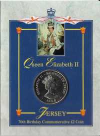 Moedas - - - Jersey - - - "70º Aniversário da Rainha Elizabeth II"