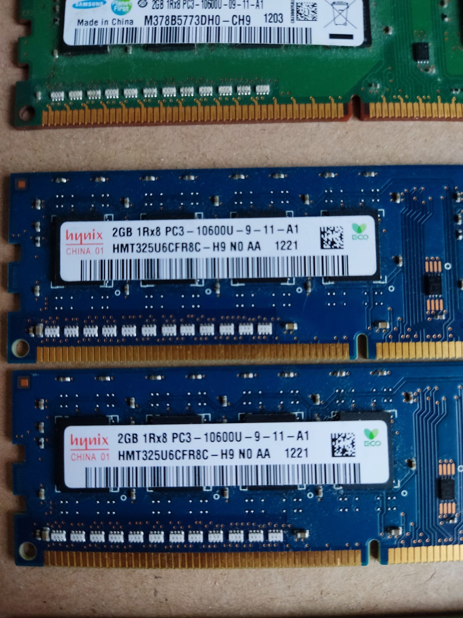 DDR3 12Gb ОЗУ (6 шт по 2Gb) Hynix, Samsung, Kingston, Elixir