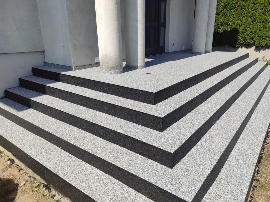 kamienny dywan tarasy schody balkony