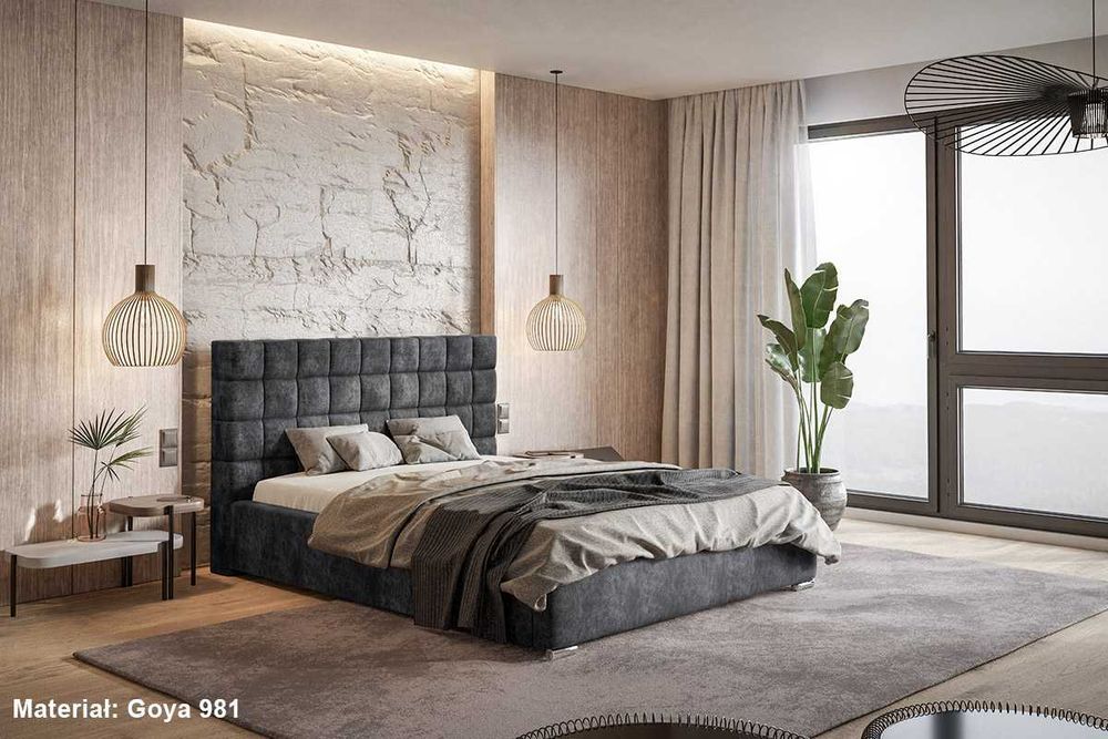 Łóżka Łóżko tapicerowane bed PARIS 140x200 160x200 180x200 POJEMNIK