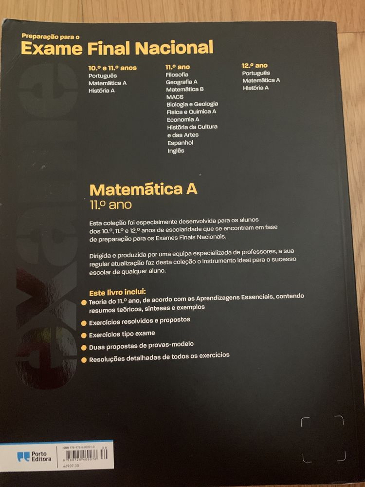 Livro preparação para exame matemática