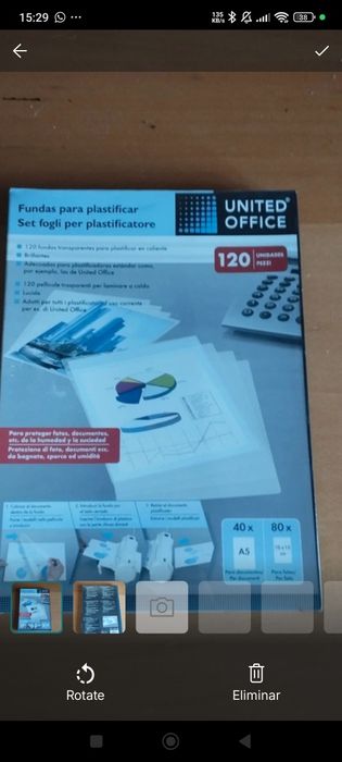 Funda para plastifar