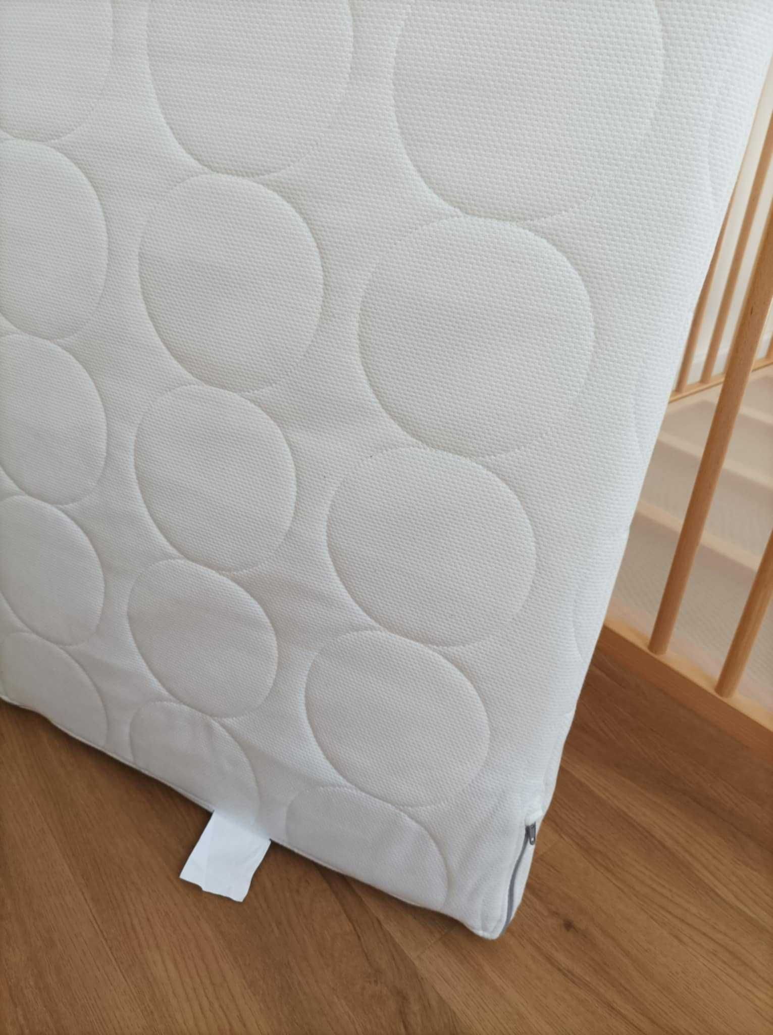 Łóżeczko dziecięce IKEA 60x120 z materacem, stan bdb