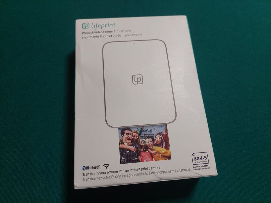 Impressora fotos lifeprint de médio formato 3x4 pol