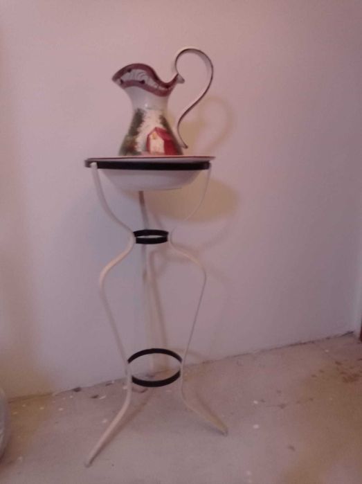 Jarro lavatório pintado mão como novo