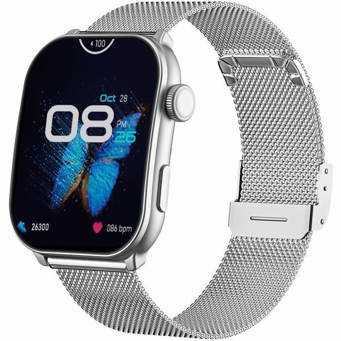 Smartwatch Damski GRAVITY GT28-9 Pasek + Bransoleta Czarno Srebrny