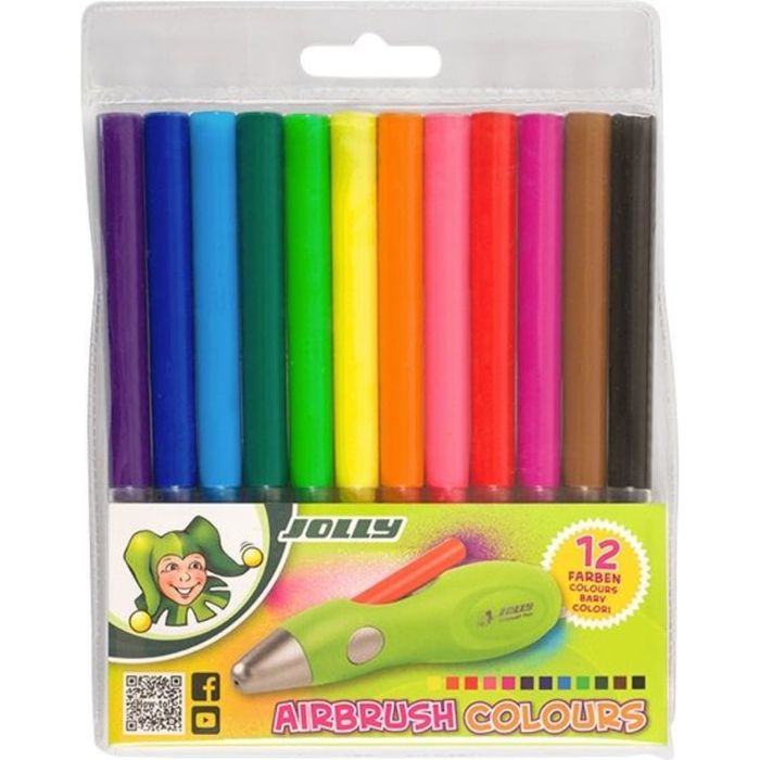 Wkłady Uzupełniające Do Airbrush Fun Jolly- 12 Kolorów