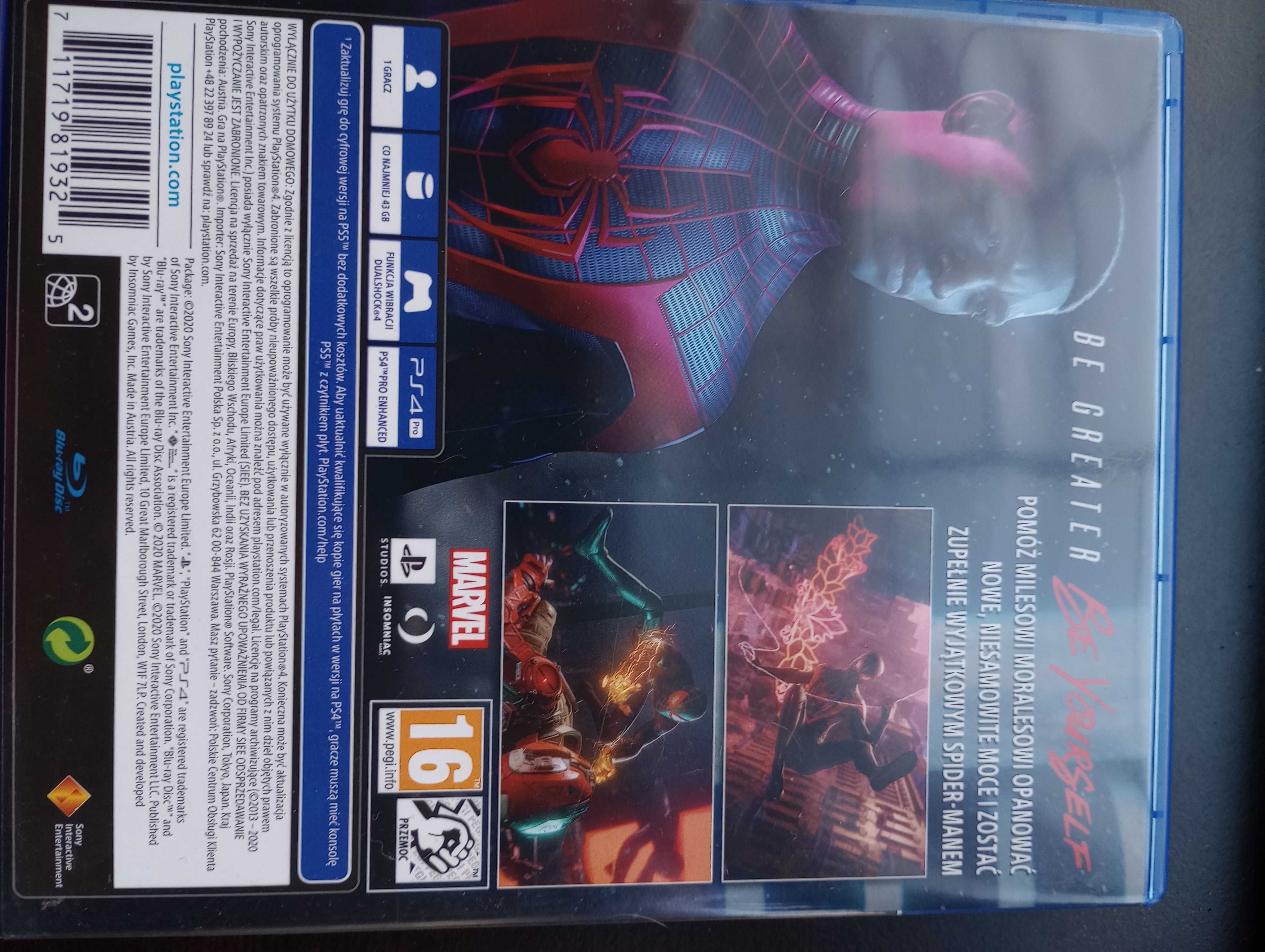 PS4 Spider-Man Miałeś Morales PlayStation 4 pl