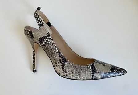 Sapato Tacão Mules Pele Animal Print - Massimo Dutti Tamanho 38