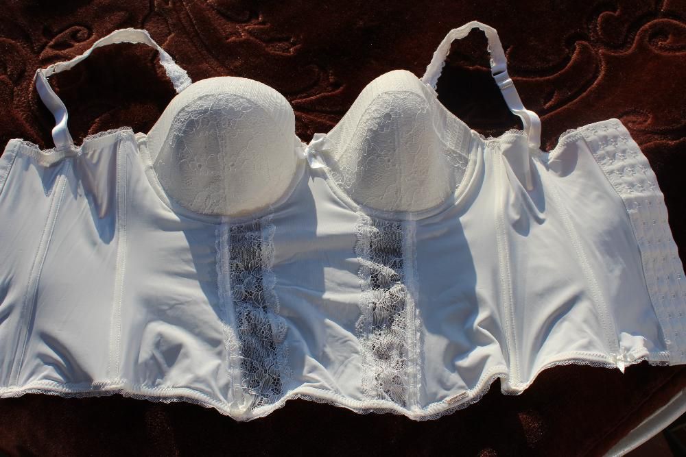 nowy półgorset MATALAN = biały 34D  75D= cudny
