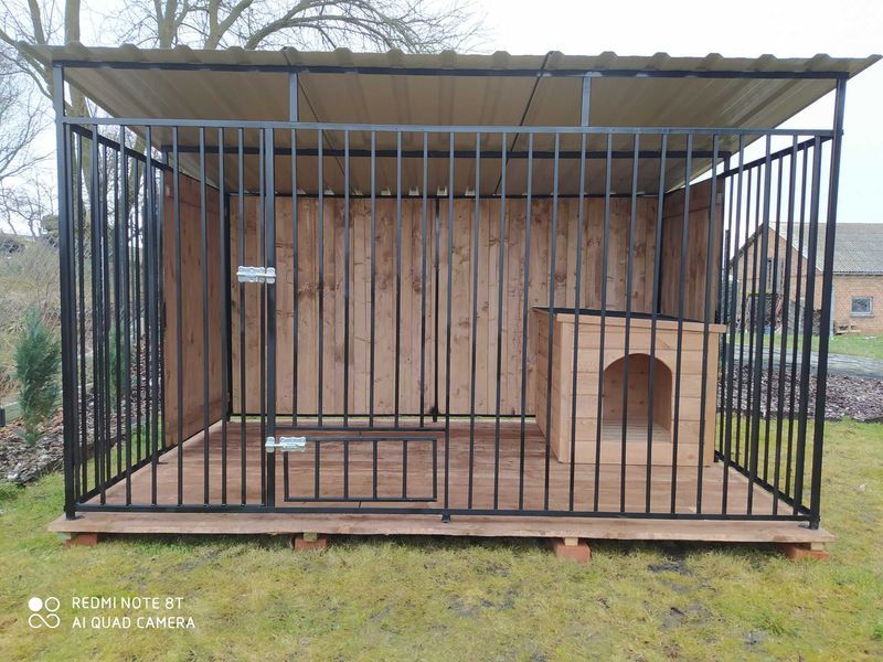 -KLATKA, ZAGRODA, DLA PIESKA *4mX4m*-montaż solidny +dowóz.