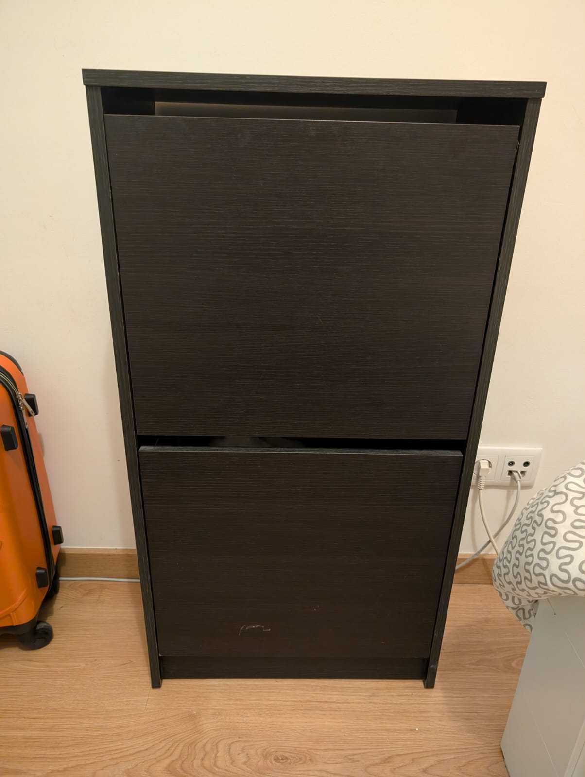 4 Sapateiras Bissa c/2 comp., preto-castanho, 49x28x93cm - Ikea