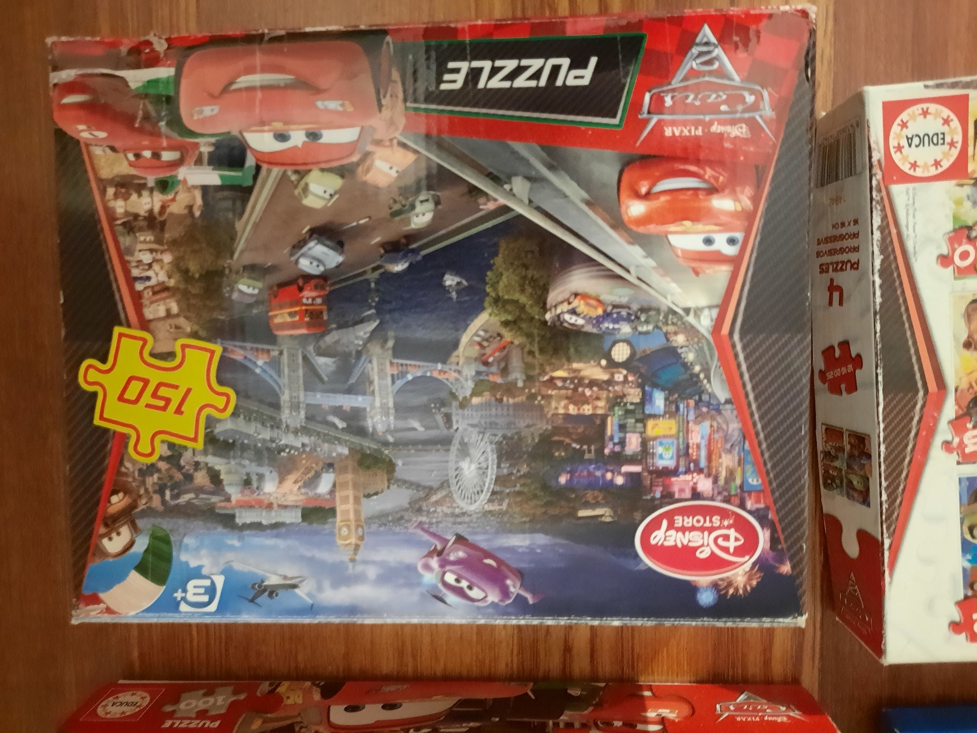 4 puzzles Disney Pixar cars, idades 3+ a 6+