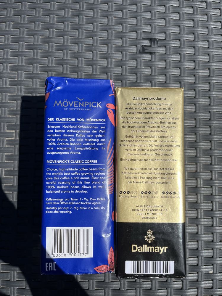 Kawa niemiecka dallmayr lub mövenpick