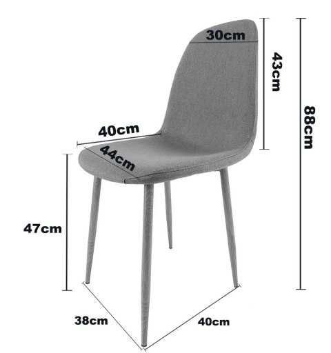 Krzesło tapicerowane skandynawskie